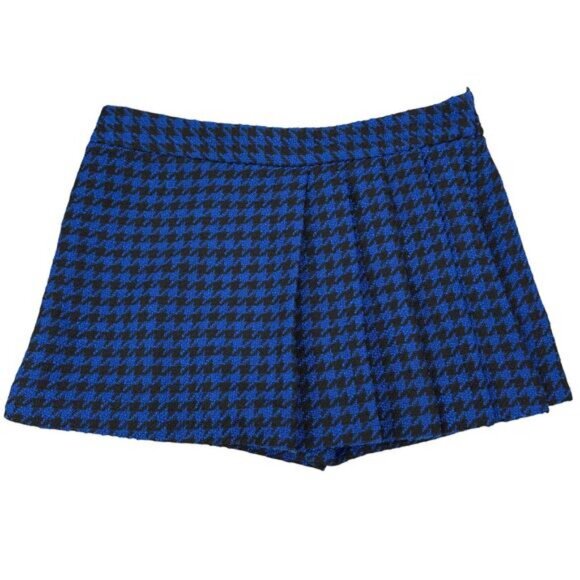 NWT ZARA Woman High Waisted Houndstooth Box Pleat Skort Size Medium - Picture 5 of 8